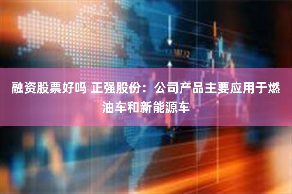 融资股票好吗 正强股份：公司产品主要应用于燃油车和新能源车